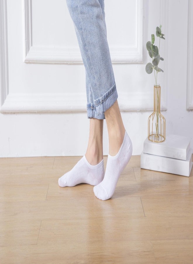 RICHBULL 12 Pairs No Show Socks for Women & Men,Low Cut Socks Breathable Casual Socks Thin Sock Non-Slip (white) - Image 3
